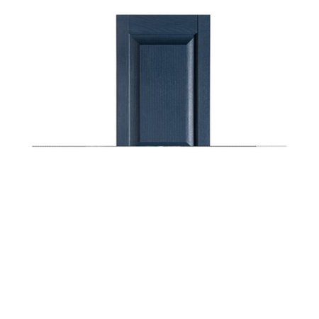 MR MXYZPTLK Perfect Shutters IR521555004 Premier Raised Panel Exterior Decorative Shutters; Bedford Blue - 15 x 55 in. IR521555004